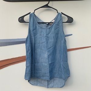 Chambray sleeveless top